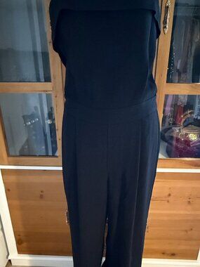 Vince. Black One-Piece Long Pant Romper Size 8